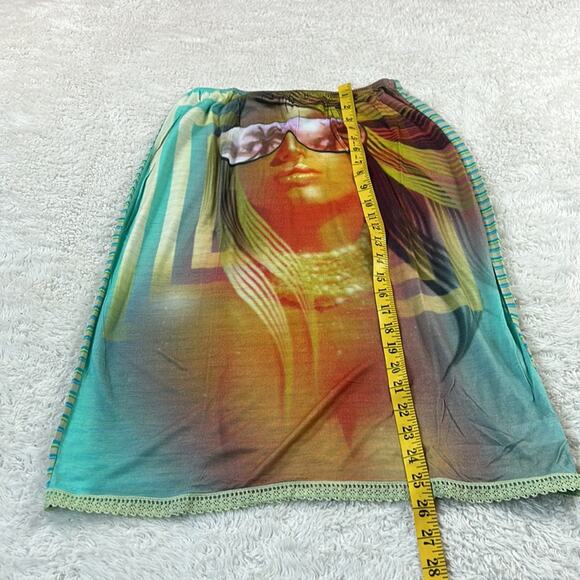 Custo Barcelona Korn Island graphic print pencil skirt, NWT size 40 or med - Picture 4 of 8